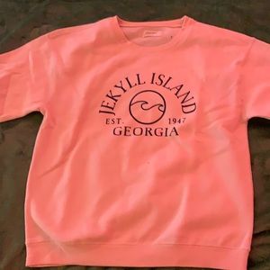 Super cute pink Jekyll Island crewneck